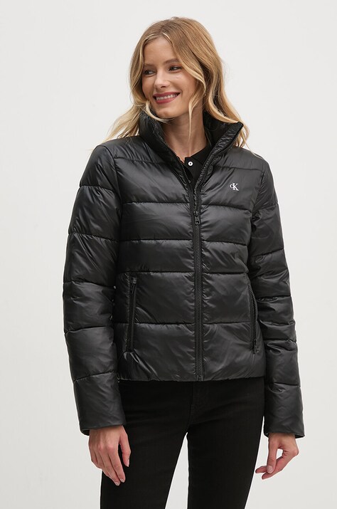 Calvin Klein Jeans geaca femei, culoarea negru, de iarna, J20J223580