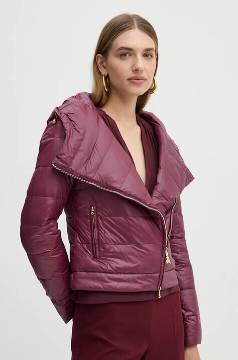 Patrizia Pepe geaca femei, culoarea bordo, de tranzitie, 8O0135 A503