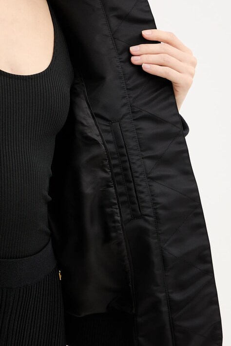 Куртка-бомбер з домішкою вовни BOSS — AW24-KUD02T, чорний — фото 6