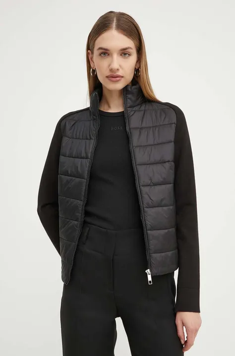 Куртка BOSS жіноча колір чорний перехідна 50527660
