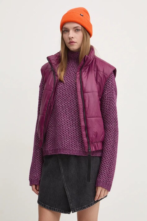 HUGO vesta femei, culoarea violet, de iarna, 50522514