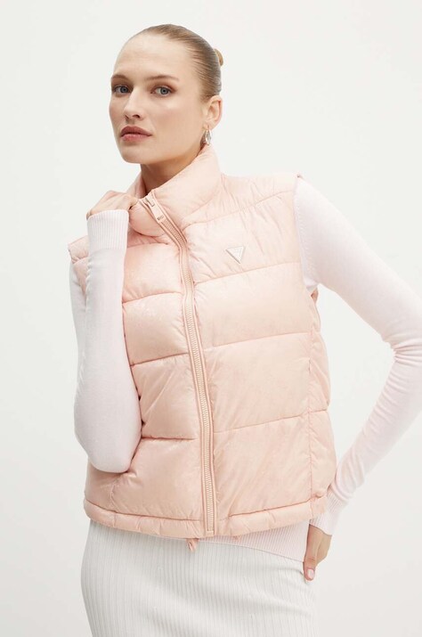 Guess vesta femei, culoarea roz, de iarna, W4YL15 WGAL2