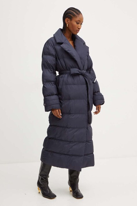 Pinko geaca femei, culoarea albastru marin, de iarna, 103829 A0L5