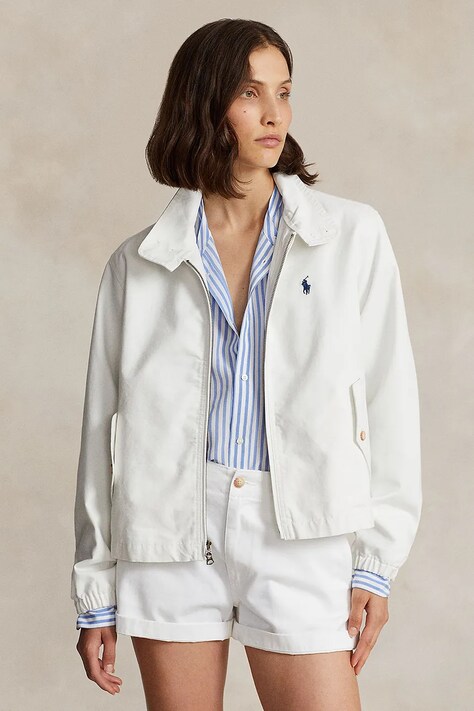 Polo Ralph Lauren kurtka kolor biały przejściowa oversize 211936442