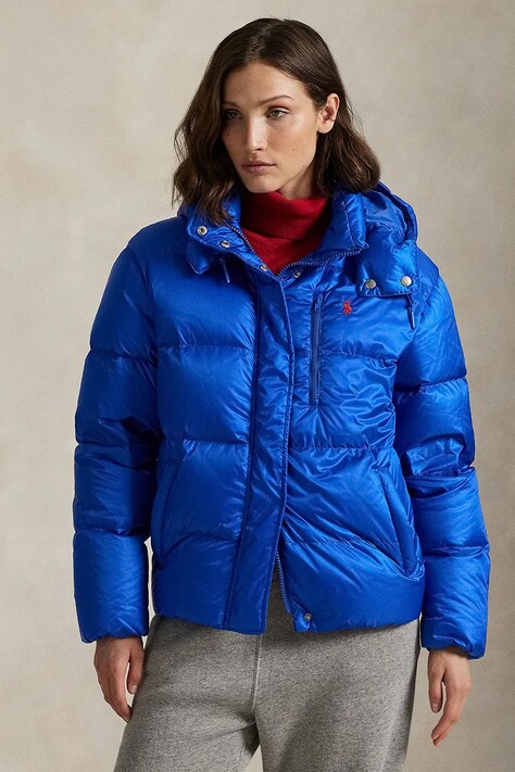 Polo Ralph Lauren kurtka puchowa damska kolor niebieski 211932183