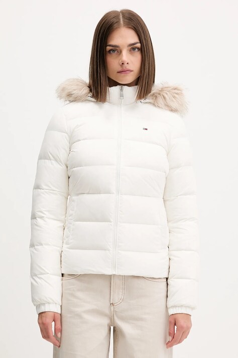 Пухова куртка Tommy Jeans колір бежевий  DW0DW18312
