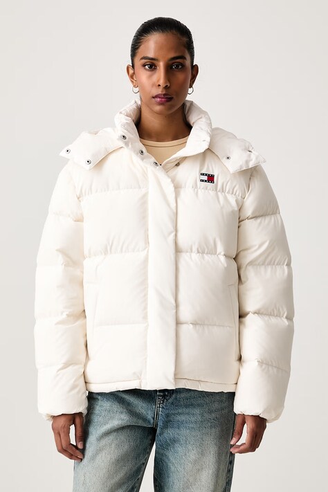 Tommy Jeans Kurtka puchowa damska beżowa DW0DW18610