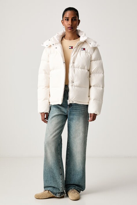 Tommy Jeans Kurtka puchowa damska beżowa DW0DW18610