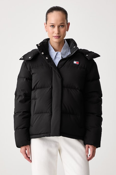 Tommy Jeans Πουπουλένιο μπουφάν γυναικείο μαύρο DW0DW18610