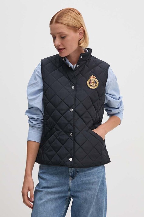 Lauren Ralph Lauren vesta femei, culoarea albastru marin, de tranzitie, 297951276