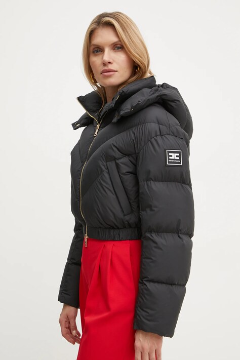 Elisabetta Franchi geaca femei, culoarea negru, de iarna, oversize, PI73D46E2