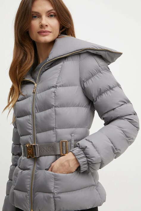 Elisabetta Franchi geaca femei, culoarea gri, de iarna, PI76D46E2