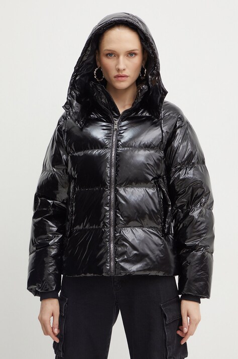 Karl Lagerfeld geaca de puf femei, culoarea negru, de iarna, 245W1503