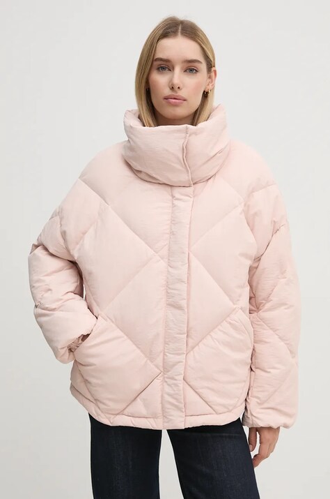 United Colors of Benetton geaca femei, culoarea roz, de iarna, 2FEADN06A