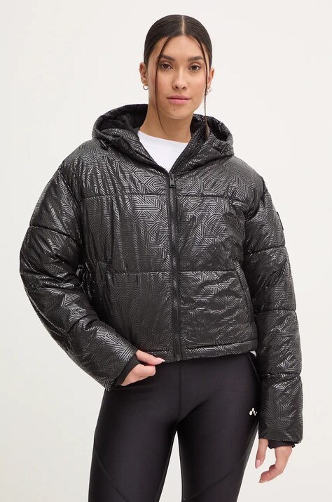 Dkny geacă femei, culoarea negru, de iarnă, DP4J9549