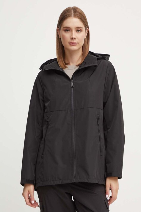 Dkny geaca femei, culoarea negru, de tranzitie, DP4J9488