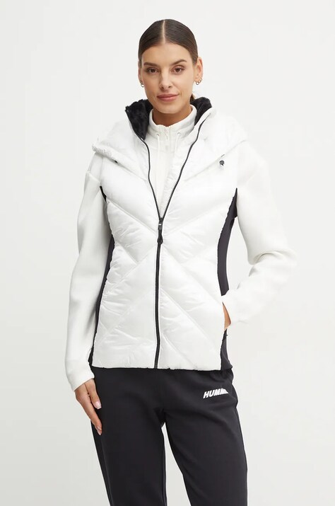 Dkny vesta femei, culoarea alb, de iarna, DP4V3157