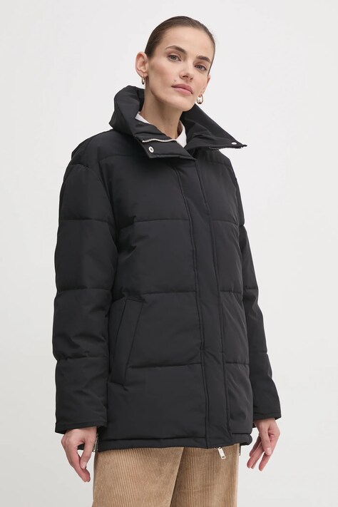 Яке Dkny в черно зимен модел с уголемена кройка D2G4A179