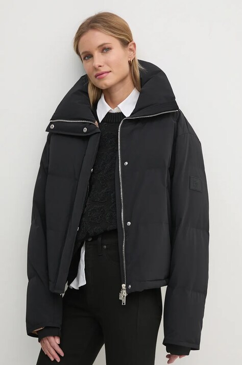 Куртка Dkny женская цвет чёрный переходная oversize D2G4A176