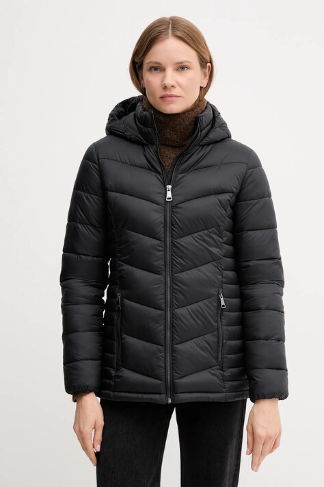 Dkny kurtka damska kolor czarny przejściowa DLEMPR20