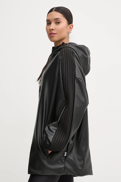 Športová bunda EA7 Emporio Armani čierna farba, prechodná, oversize, TNGOZ.6DUB29