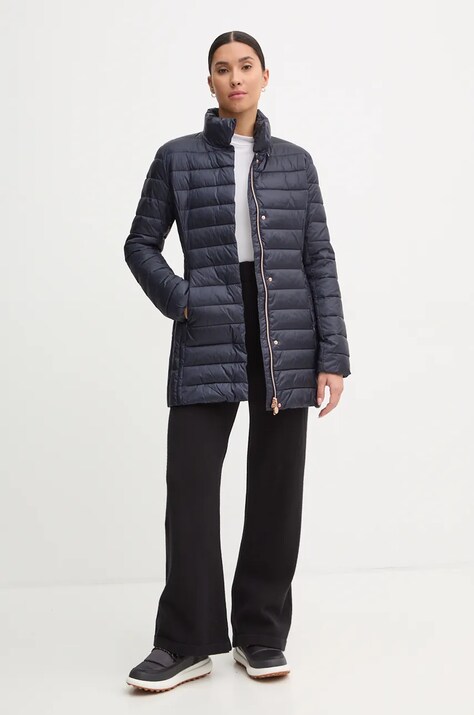 EA7 Emporio Armani geaca femei, culoarea albastru marin, de tranzitie, TNGAZ.6DTK04