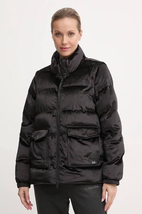 EA7 Emporio Armani geaca femei, culoarea negru, de iarna, TNGBZ.6DTB06