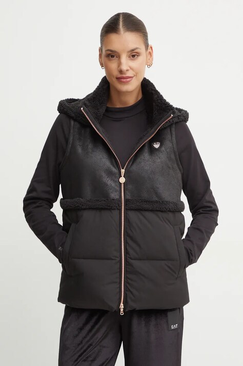 EA7 Emporio Armani vesta femei, culoarea negru, de tranzitie, TNAWZ.6DTQ04