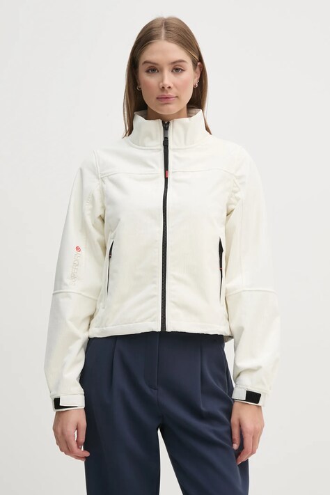 Superdry geaca femei, culoarea bej, de tranzitie, W5011745A-71D