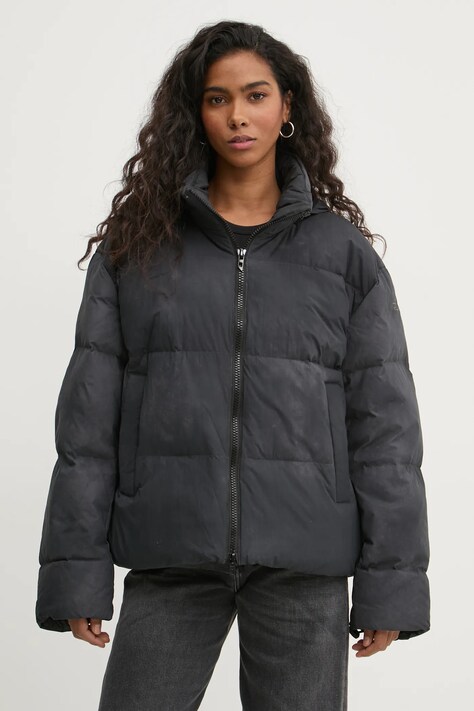 Diesel geaca de puf W-RAVEEL-FEM femei, culoarea gri, de iarna, A14659.0CBCS