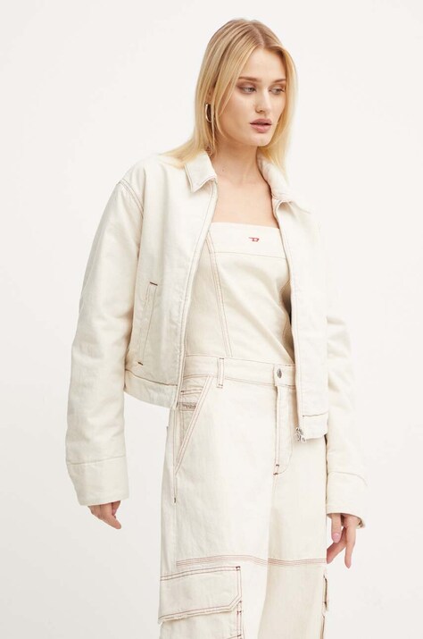 Diesel geaca DE-NOVA femei, culoarea bej, de tranzitie, oversize, A13430.0GRDQ