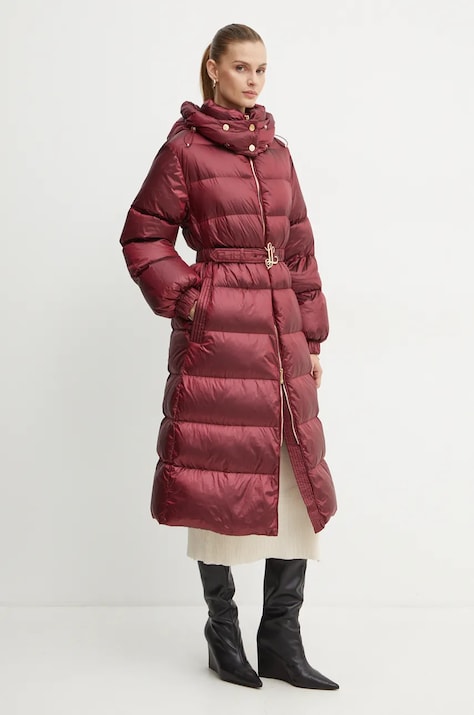 Luisa Spagnoli geaca SOSTA femei, culoarea bordo, de iarna, 541205