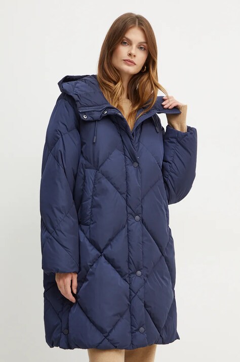 Пухова куртка Weekend Max Mara жіноча колір синій зимова 2425496092600