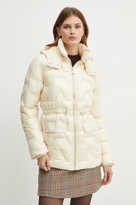 Patrizia Pepe geaca femei, culoarea bej, de iarna, 2O0131 A451