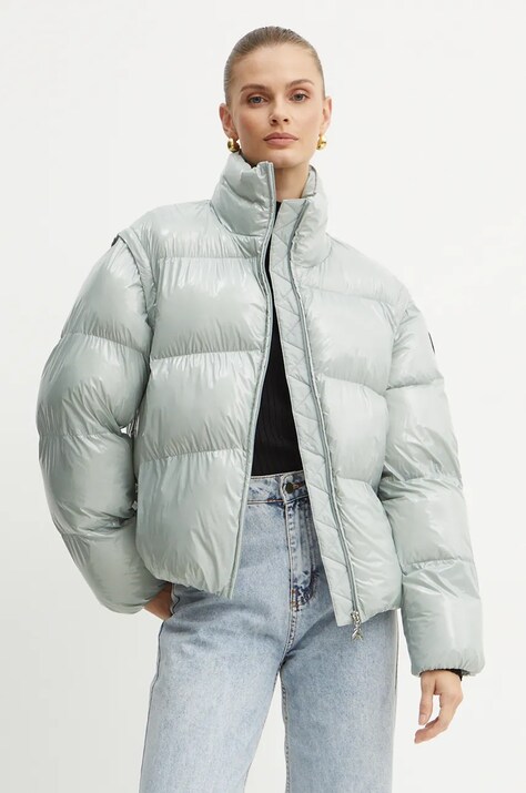 Patrizia Pepe geaca femei, culoarea gri, de iarna, 2O0150 A488