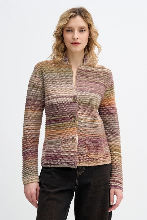 United Colors of Benetton kardigan z dodatkiem wełny kolor zielony 105CD6880