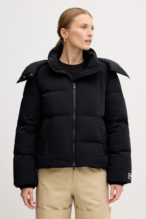 Kenzo geacă Regular Puffer Jacket femei, culoarea negru, de iarnă, FE62OU1259NH.99