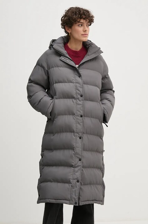 Pepe Jeans geaca BIBI LONG femei, culoarea gri, de iarna, PL402437