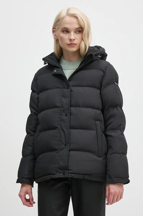 Pepe Jeans geaca BIBI SHORT femei, culoarea negru, de iarna, PL402438