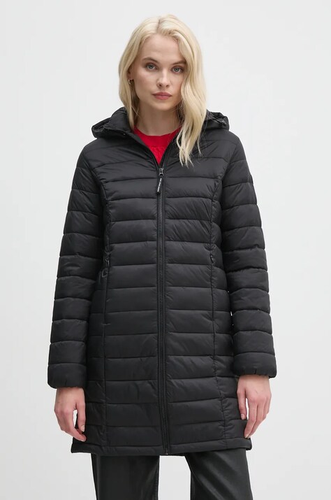 Pepe Jeans geaca AMMY LONG femei, culoarea negru, de iarna, PL402442