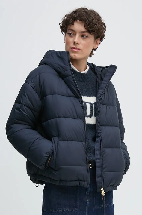 Joop! geaca femei, culoarea albastru marin, de iarna, oversize, 30044144