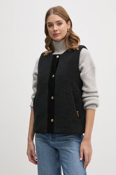 Barbour vesta femei, culoarea negru, de tranzitie, LLI0016