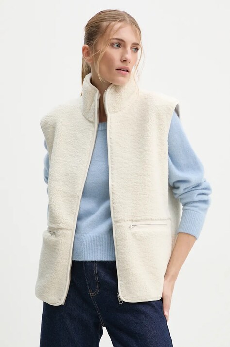 Безрукавка Samsoe Samsoe SATARA жіноча колір бежевий перехідна F24300024