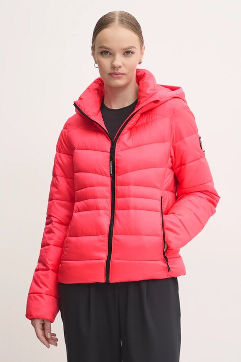 Superdry geaca femei, culoarea roz, de iarna, W5011724A-1ZP