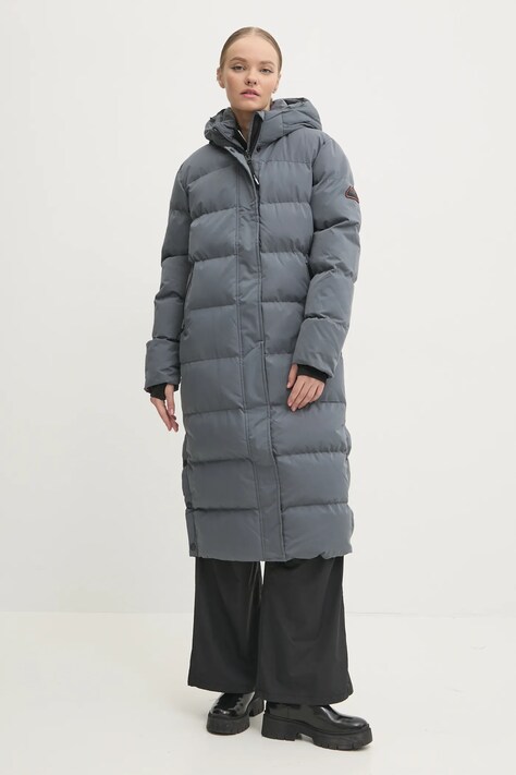 Superdry geaca femei, culoarea gri, de iarna, W5011738A-PIJ