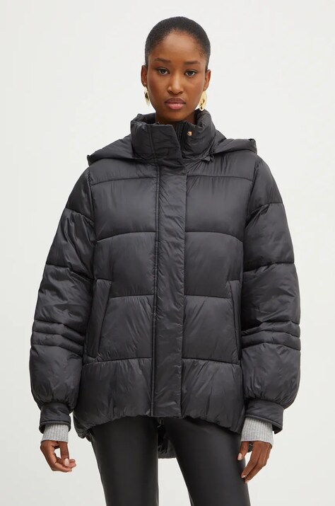 Jakna Twinset za žene, boja: crna, za zimu, 242TP2300