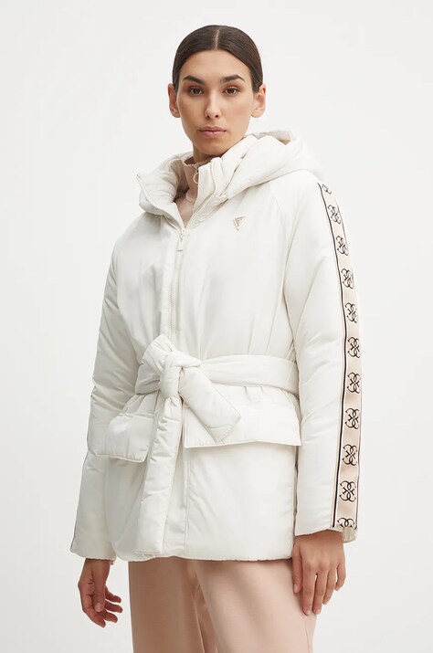 Μπουφάν Guess χρώμα: μπεζ, V4BL07 WGMX2