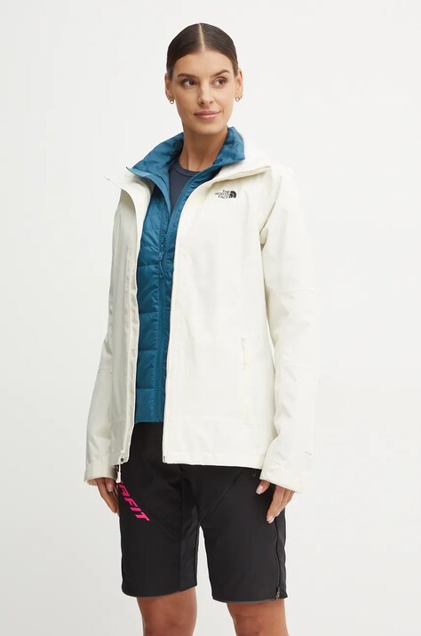 The North Face jacheta de exterior Inlux Triclimate culoarea bej, NF0A4SVJ7XI1
