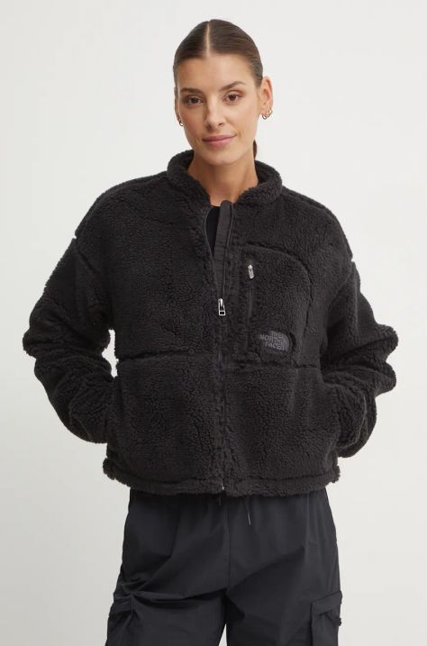 The North Face hanorac fleece SPORTY STREET culoarea negru, neted, NF0A88ZBJK31