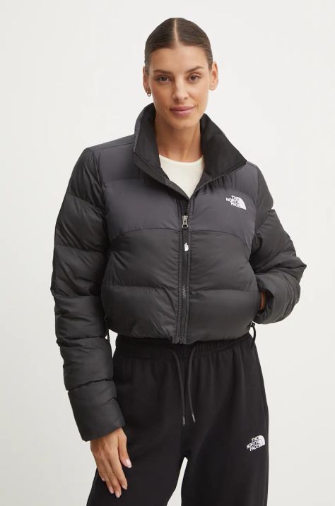 The North Face geaca Saikuru femei, culoarea negru, de iarna, NF0A89JCKT01